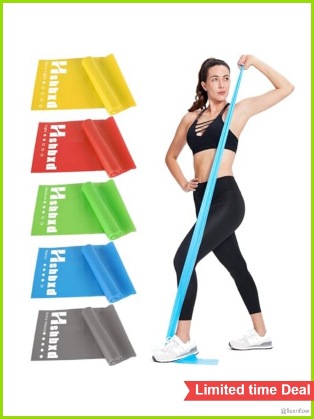 Resistance Bands Set Physical Therapy Rehab Yoga Pilates